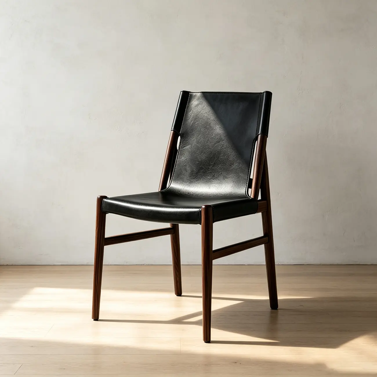 Mid-century Modern Saddle Leather Dining Chairs Carbon Steel Frame Image - 22 | homeyfad