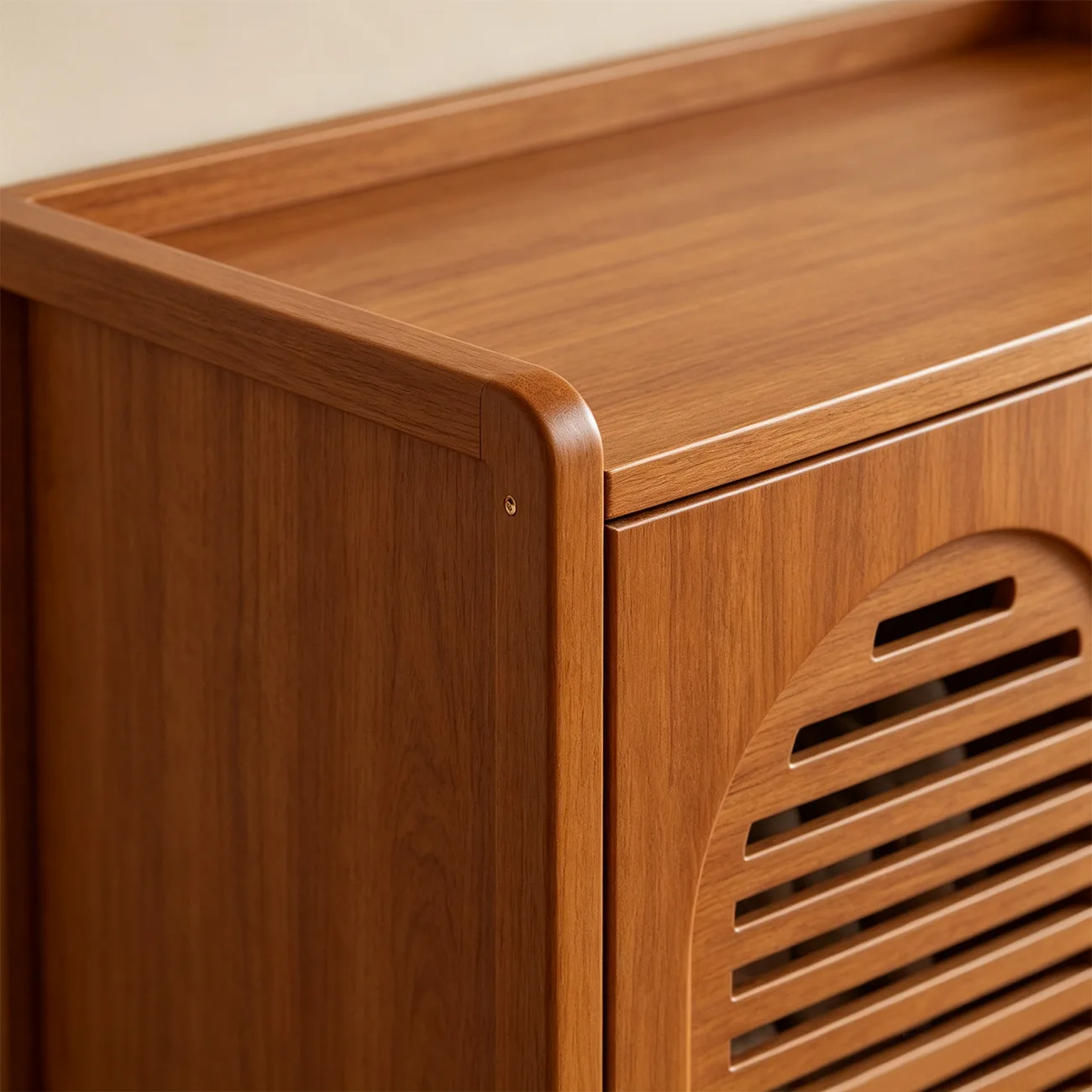 Modern Farmhouse 8-Tier Shoe Storage Cabinet with Louvered Doors Image - 6 | homeyfad