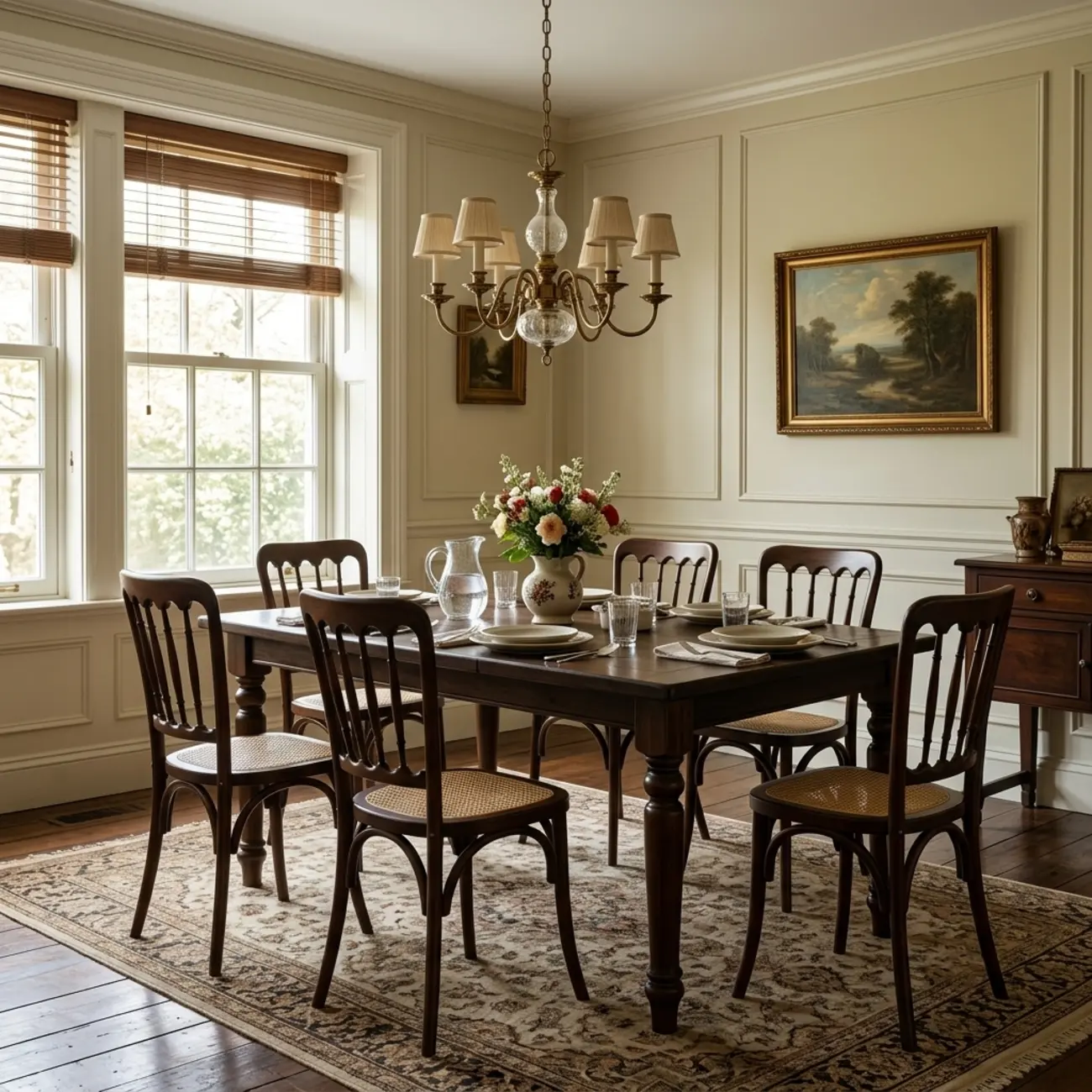 Vintage Bentwood Solid Wood Dining Chairs Set of 2 Image - 6 | homeyfad