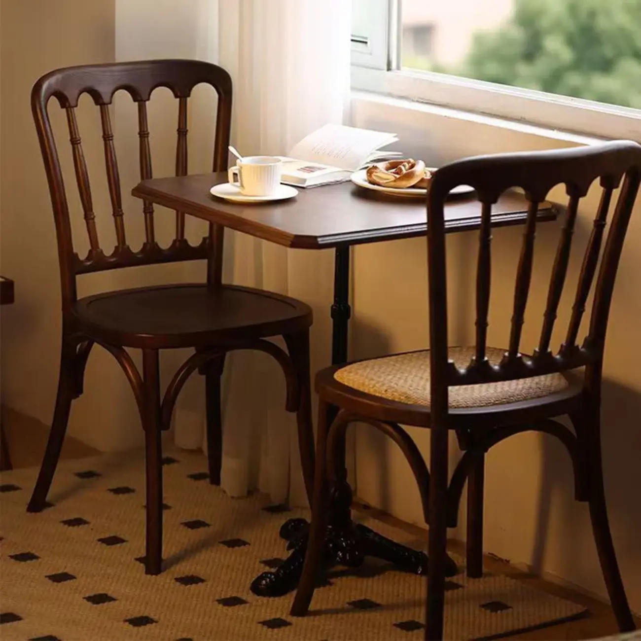 Vintage Bentwood Solid Wood Dining Chairs Set of 2 Image - 20 | homeyfad
