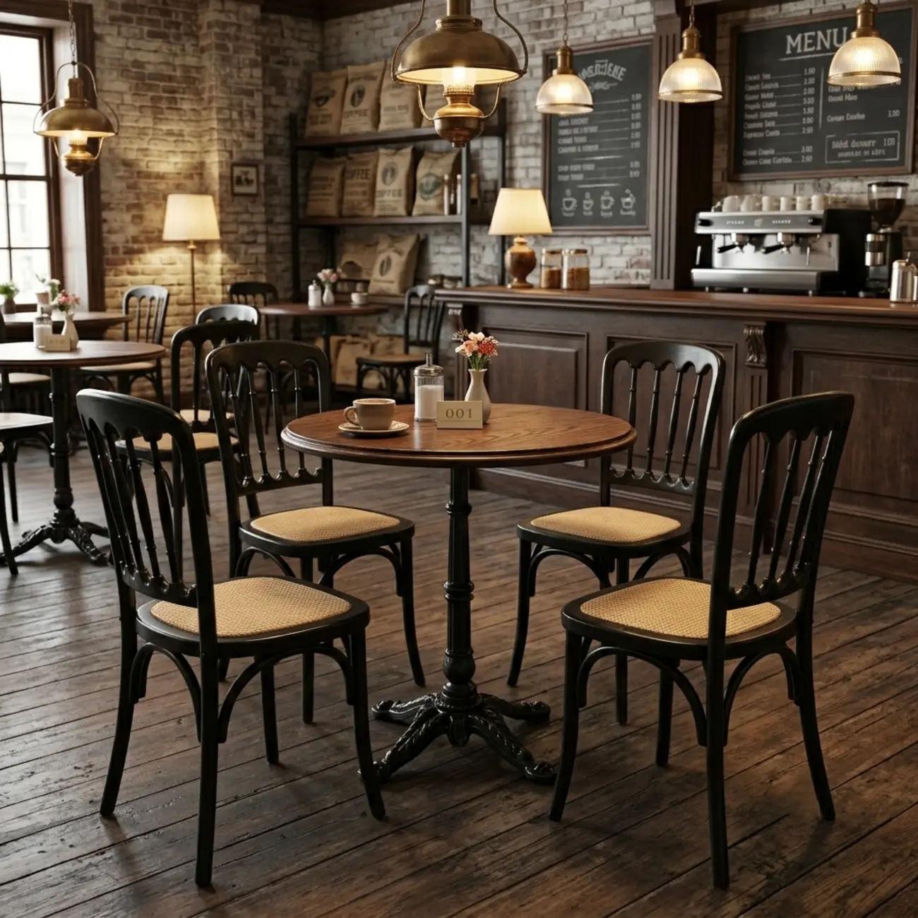 Vintage Bentwood Solid Wood Dining Chairs Set of 2 Image - 7 | homeyfad