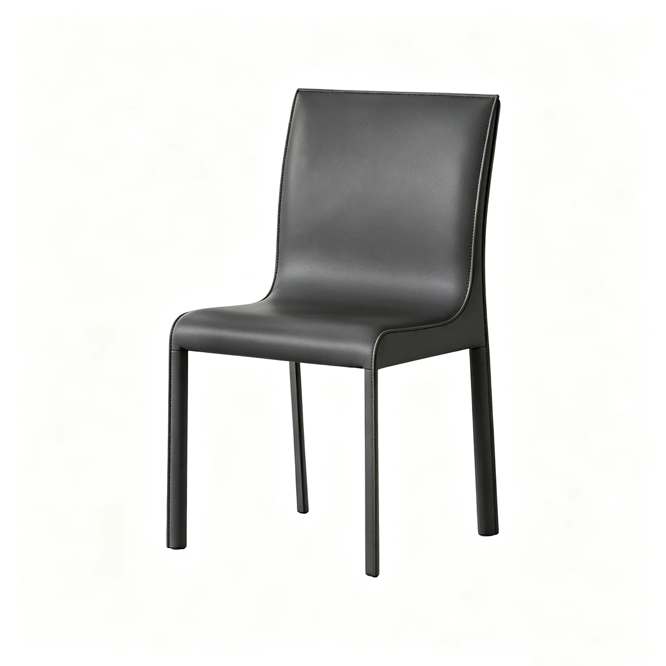 Modern Faux Leather Armless Dining Chair for Kitchen Image - 18 | homeyfad