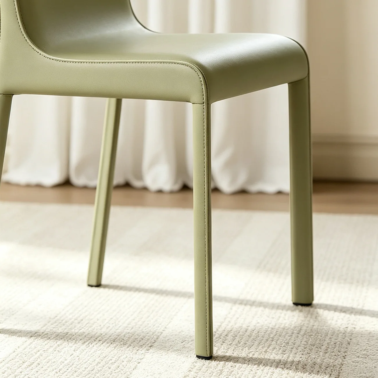 Modern Faux Leather Armless Dining Chair for Kitchen Image - 11 | homeyfad