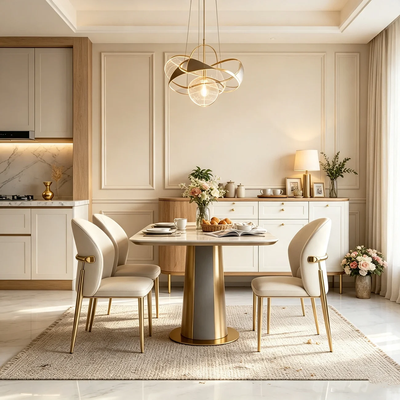 Glam Armless Genuine Leather Dining Chairs With Metal Legs Image - 10 | homeyfad
