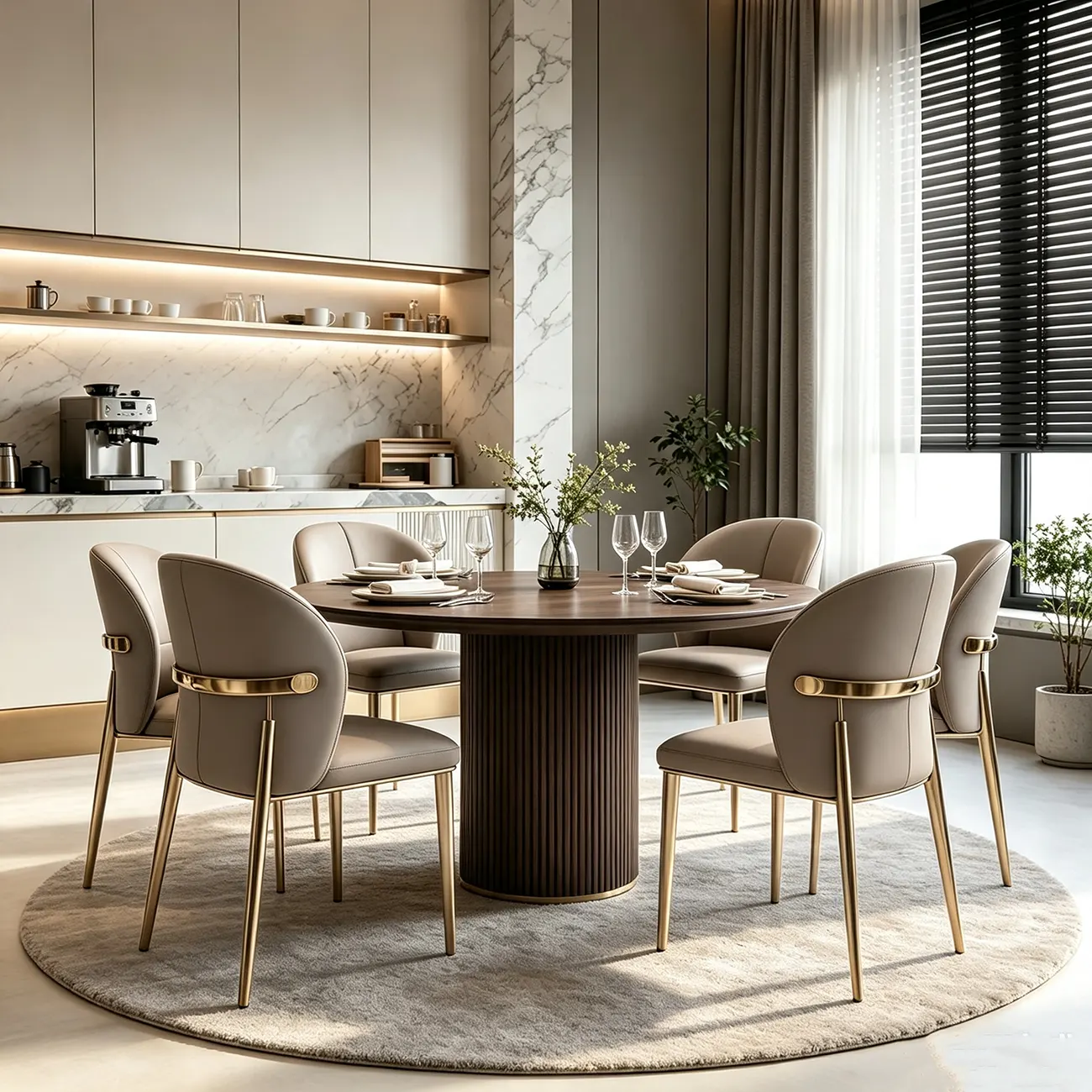 Glam Armless Genuine Leather Dining Chairs With Metal Legs Image - 3 | homeyfad