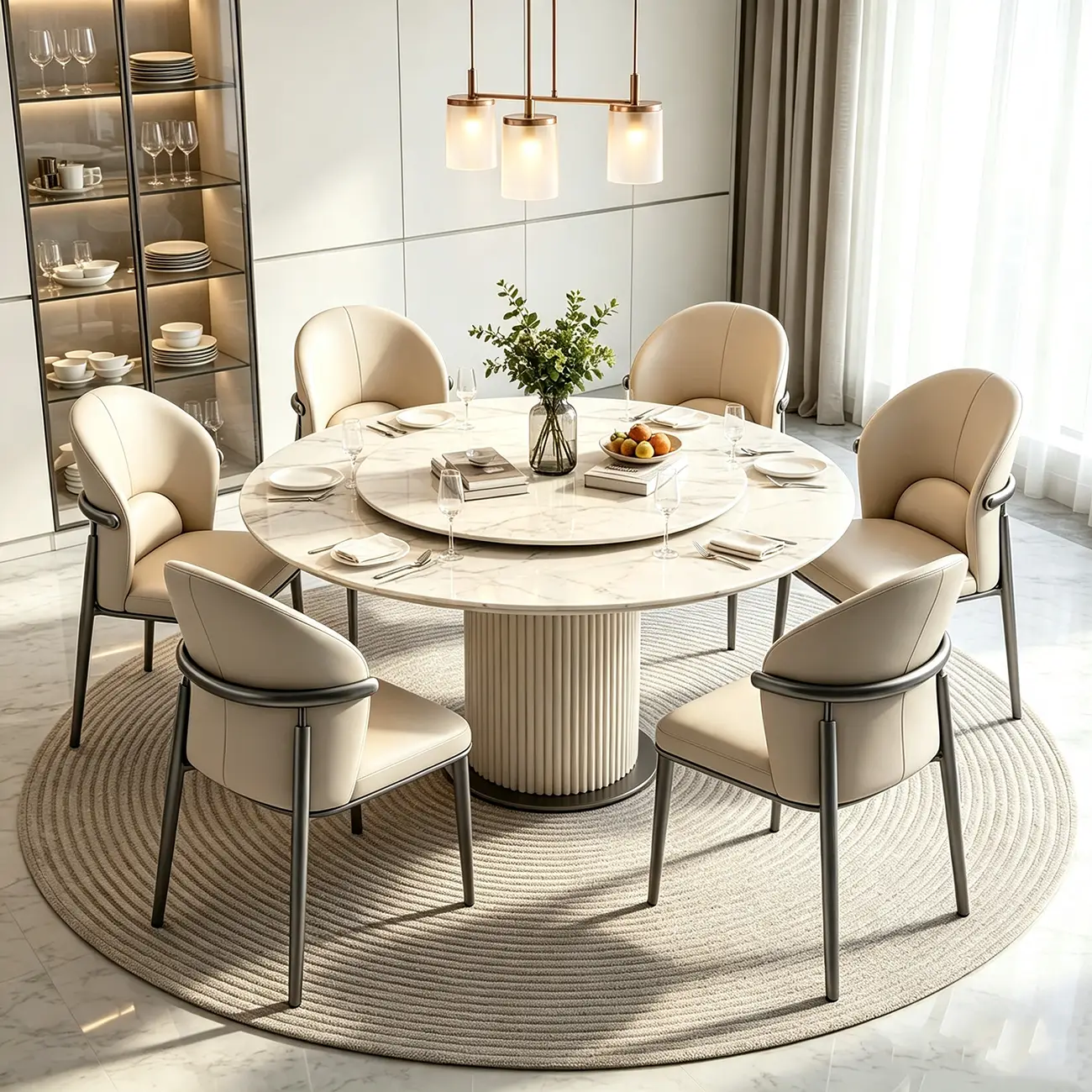 Glam Armless Genuine Leather Dining Chairs With Metal Legs Image - 4 | homeyfad