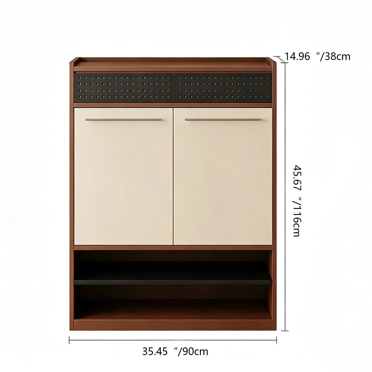 Modern Wooden Entryway Shoe Storage Cabinet With Magnetic Back Panel Image - 20 | homeyfad