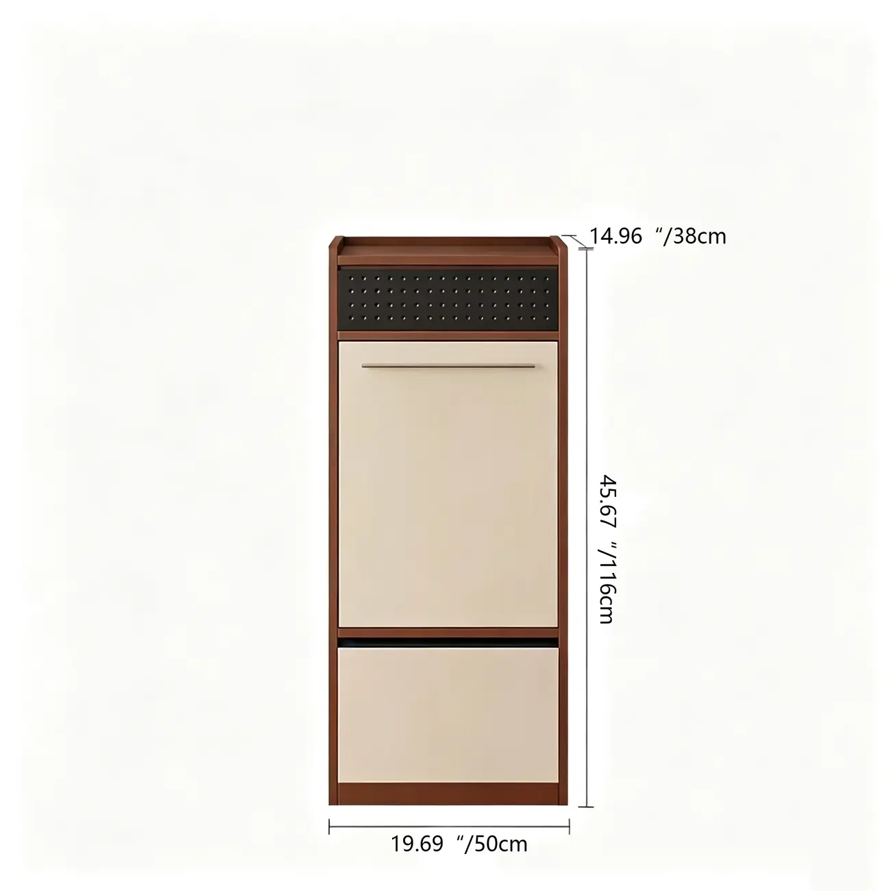 Modern Wooden Entryway Shoe Storage Cabinet With Magnetic Back Panel Image - 18 | homeyfad
