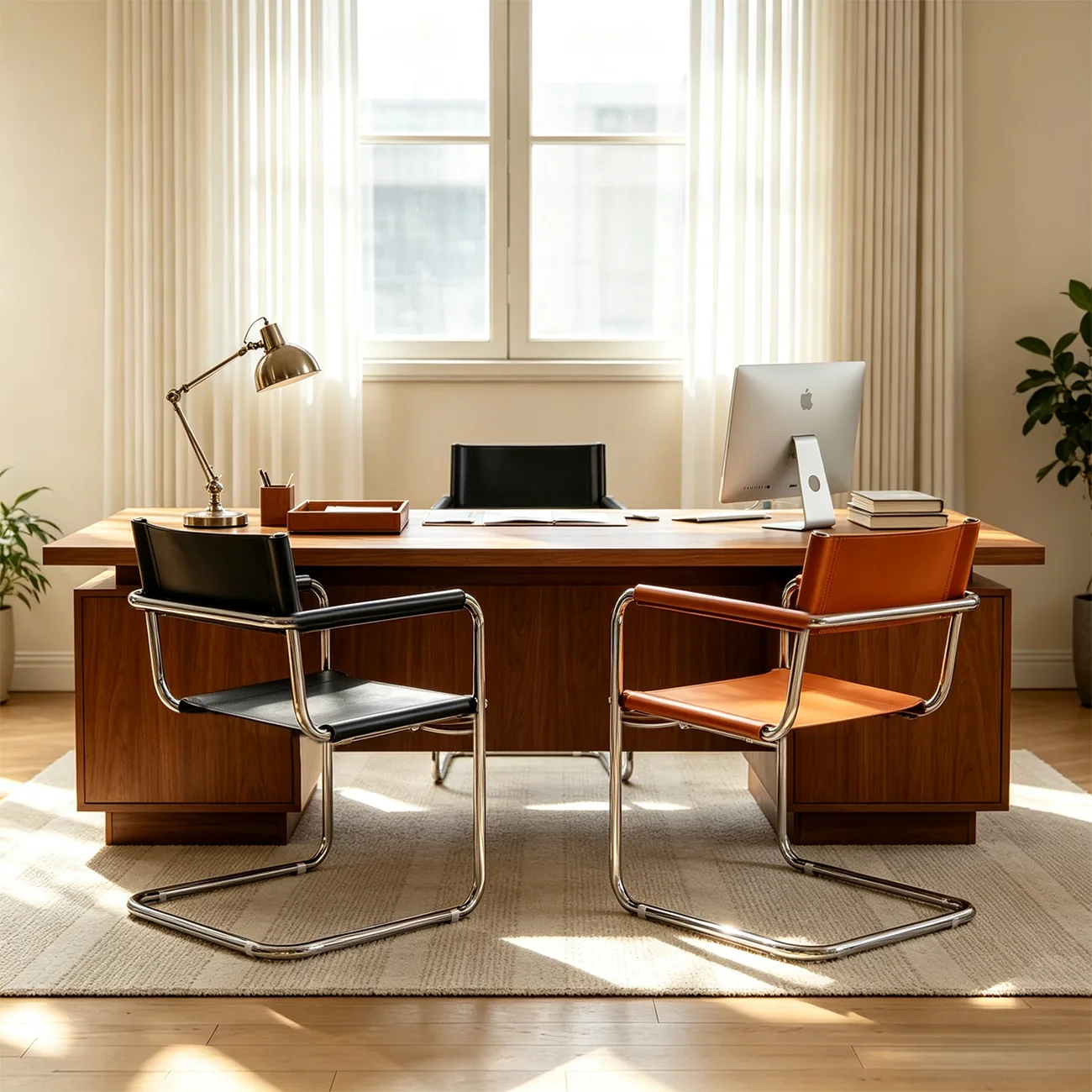 Modern Stainless Steel Open Back Arm Dining Chair Image - 5 | homeyfad