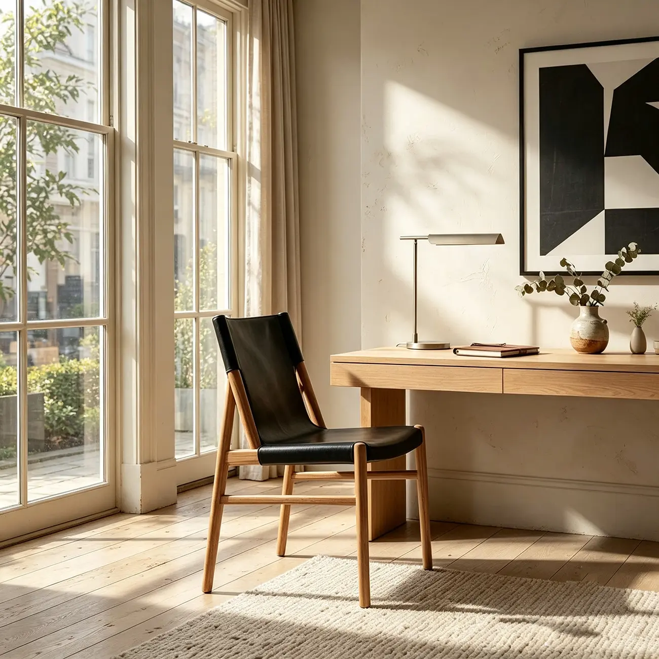 Mid-century Modern Saddle Leather Dining Chairs Carbon Steel Frame Image - 8 | homeyfad