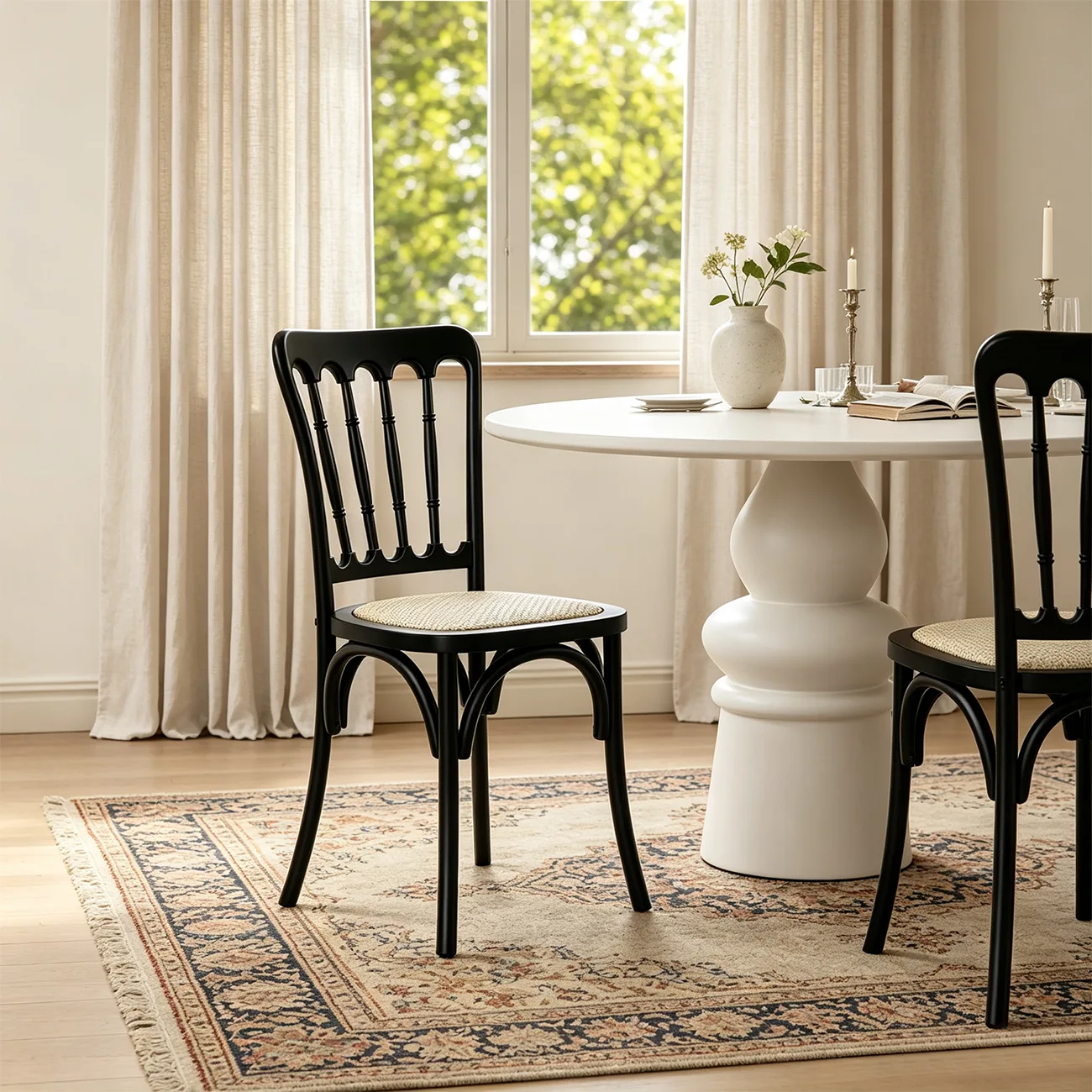 Vintage Bentwood Solid Wood Dining Chairs Set of 2 Image - 1 | homeyfad