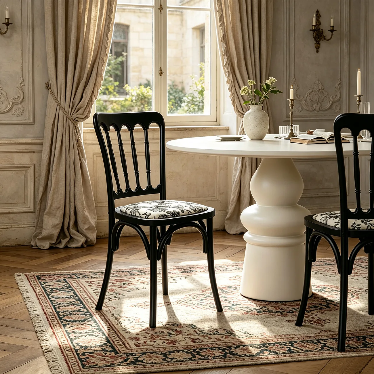 Vintage Bentwood Solid Wood Dining Chairs Set of 2 Image - 3 | homeyfad