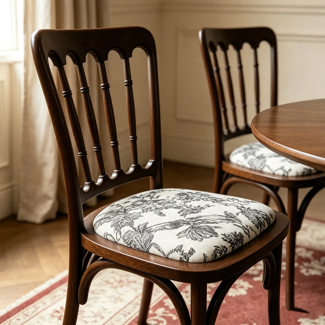 Vintage Bentwood Solid Wood Dining Chairs Set of 2 Image - 8 | homeyfad