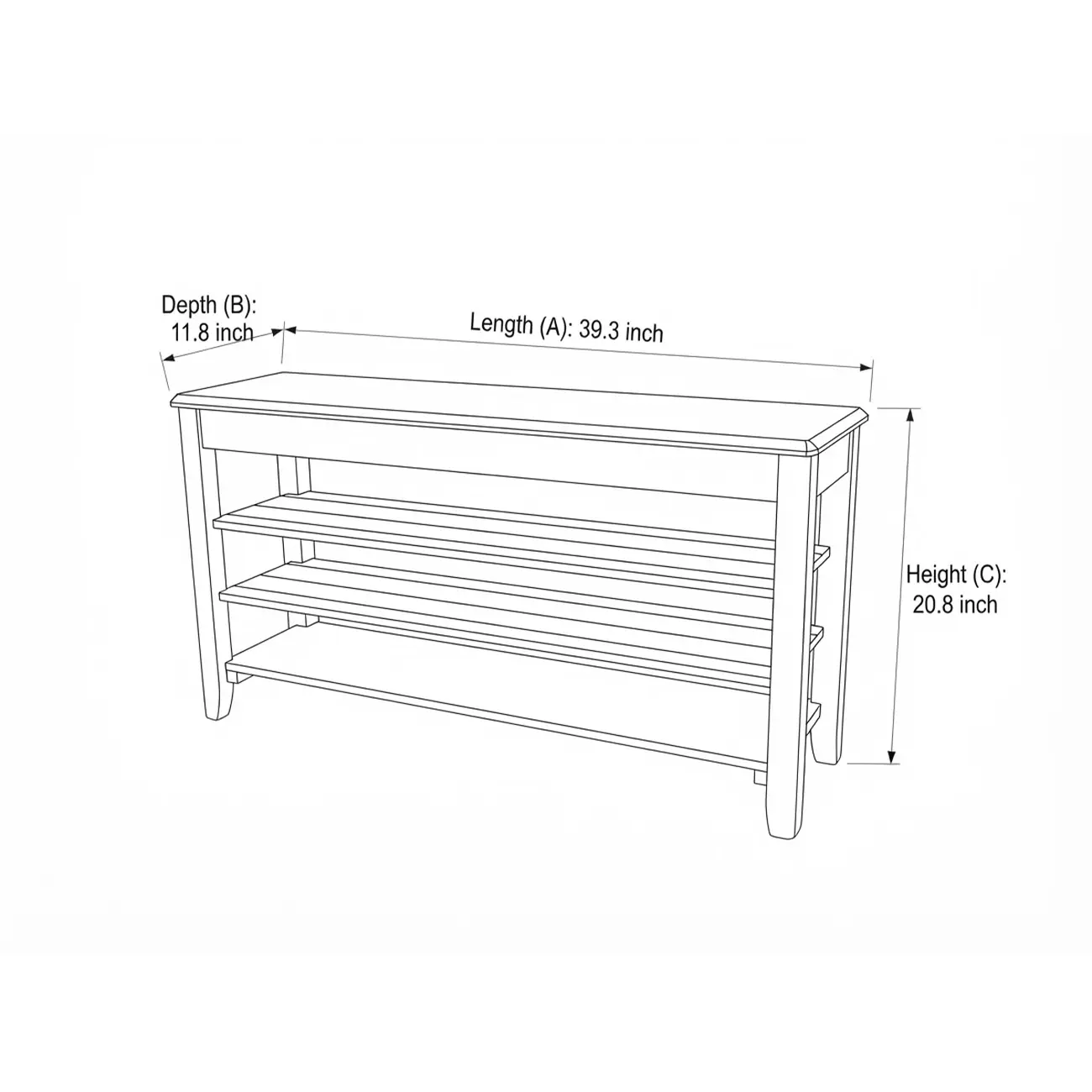 Mid-Century Modern Solid Wood Multi-Tier Shoe Rack for Entryway Image - 16 | homeyfad