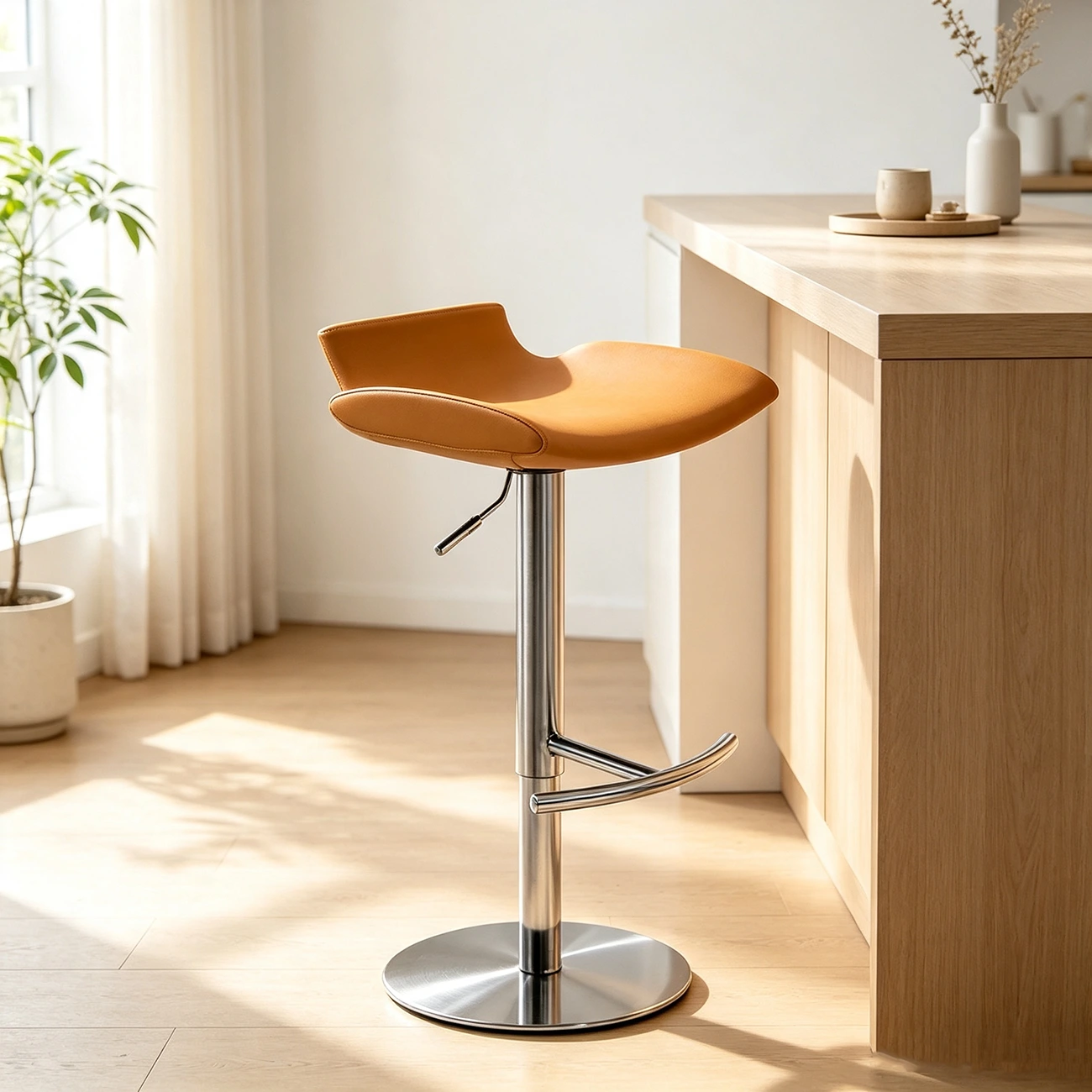 Modern Gray Swivel Metal Frame Adjustable Bar Height Stools Image - 10 | homeyfad