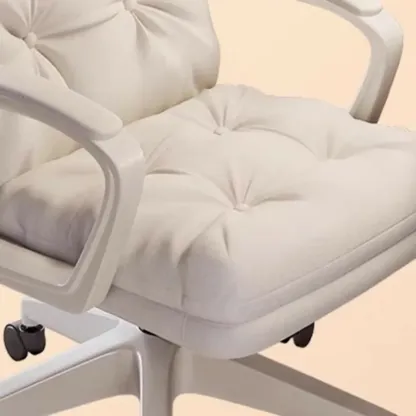 Modern White Fabric Ergonomic Adjustable Office Chair Image - 8