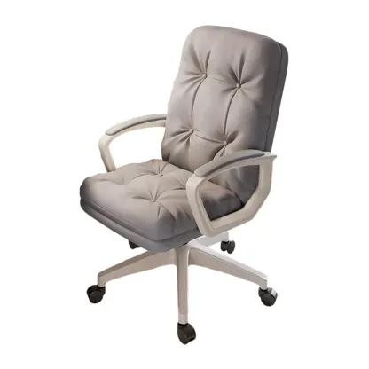 Modern White Fabric Ergonomic Adjustable Office Chair Image - 9