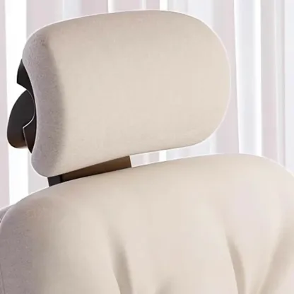 Modern White Fabric Ergonomic Adjustable Office Chair Image - 10