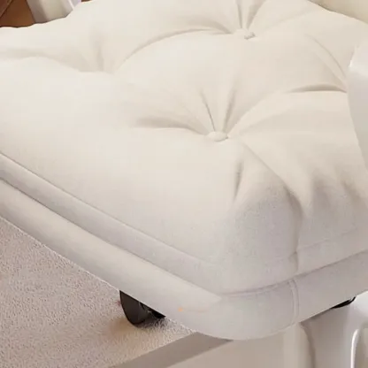 Modern White Fabric Ergonomic Adjustable Office Chair Image - 12