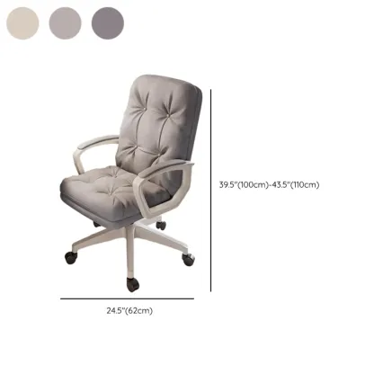 Modern White Fabric Ergonomic Adjustable Office Chair #size