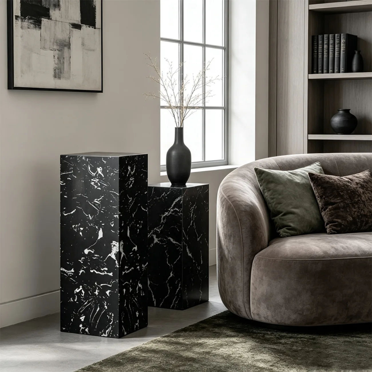 Modern Minimalist Marble Cube End Table Image - 3 | homeyfad