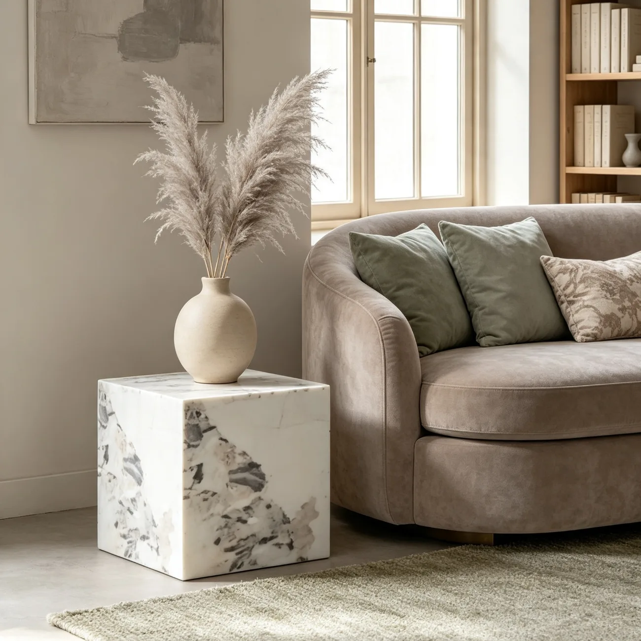 Modern Minimalist Marble Cube End Table Image - 6 | homeyfad