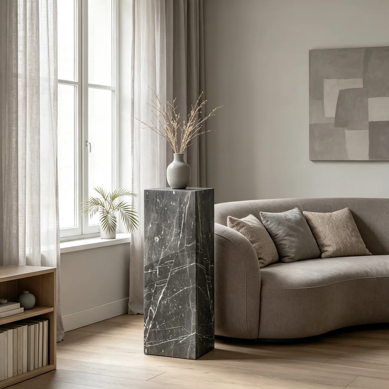 Modern Minimalist Marble Cube End Table Image - 4 | homeyfad