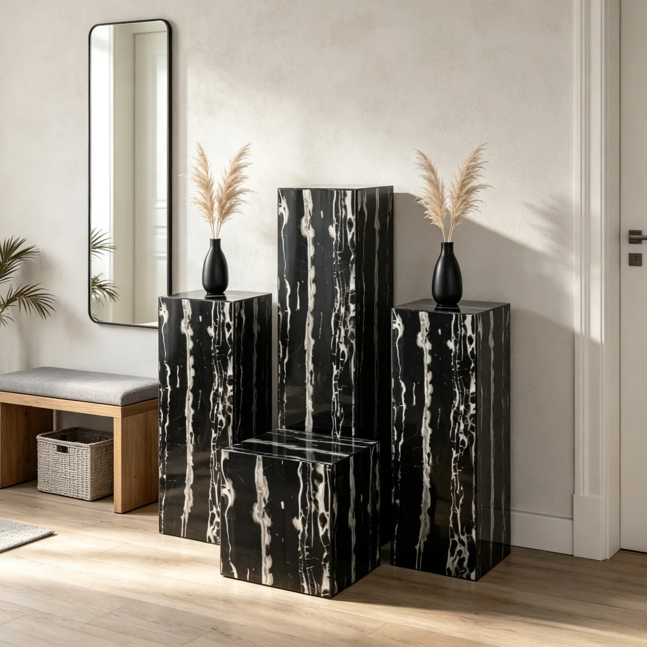 Modern Minimalist Marble Cube End Table Image - 9 | homeyfad