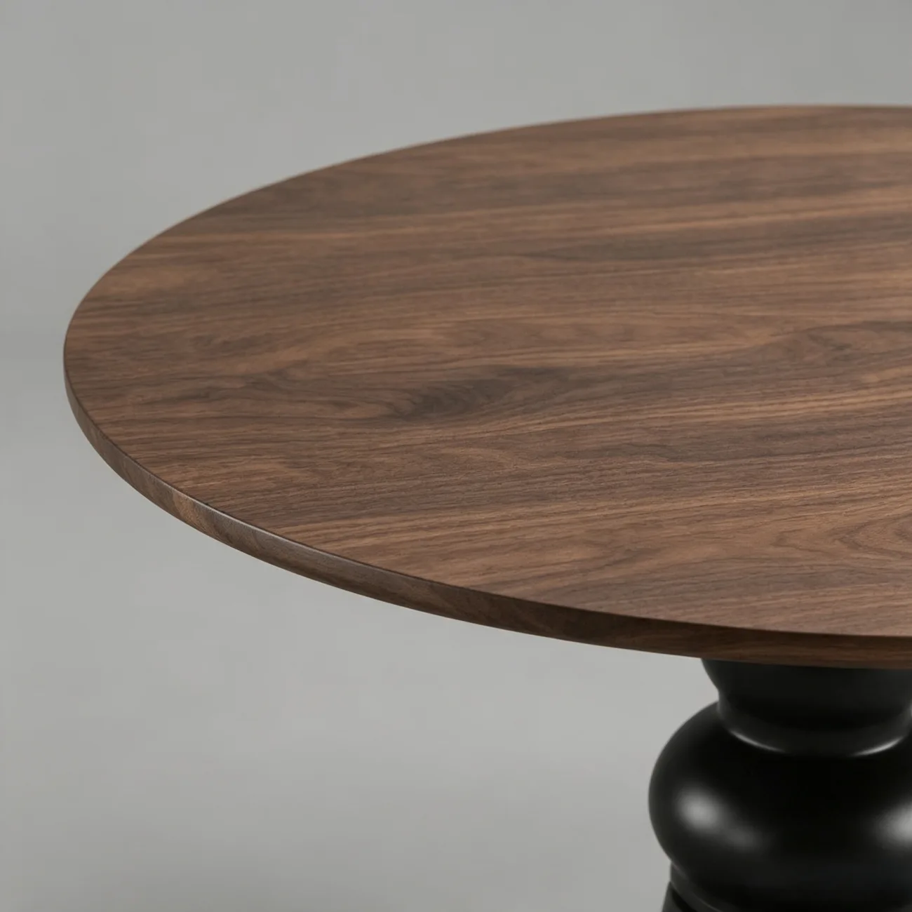Mid-Century Modern Solid Wood Round Dining Table with Oak Pedestal Image - 6 | homeyfad