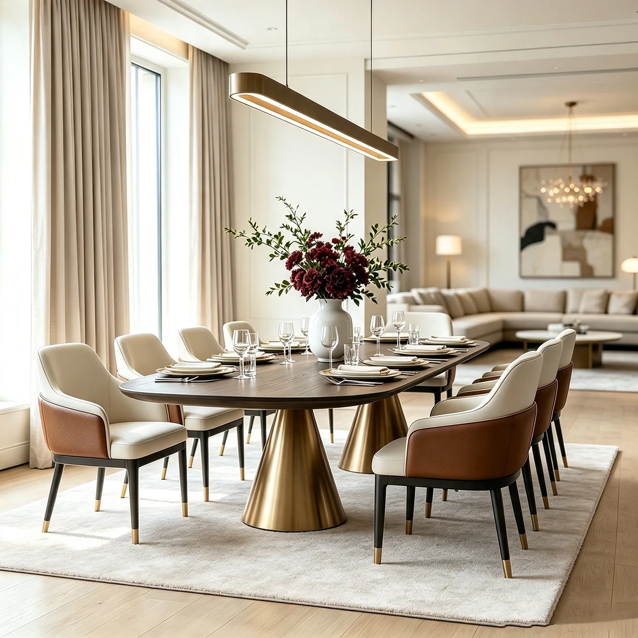 Modern Leather Sloped Arms Low Back Dining Chairs Image - 6 | homeyfad
