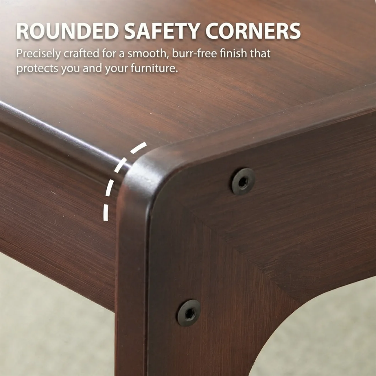 Modern Rolling Bamboo C-Shaped Side Table with Drawer Image - 8 | homeyfad