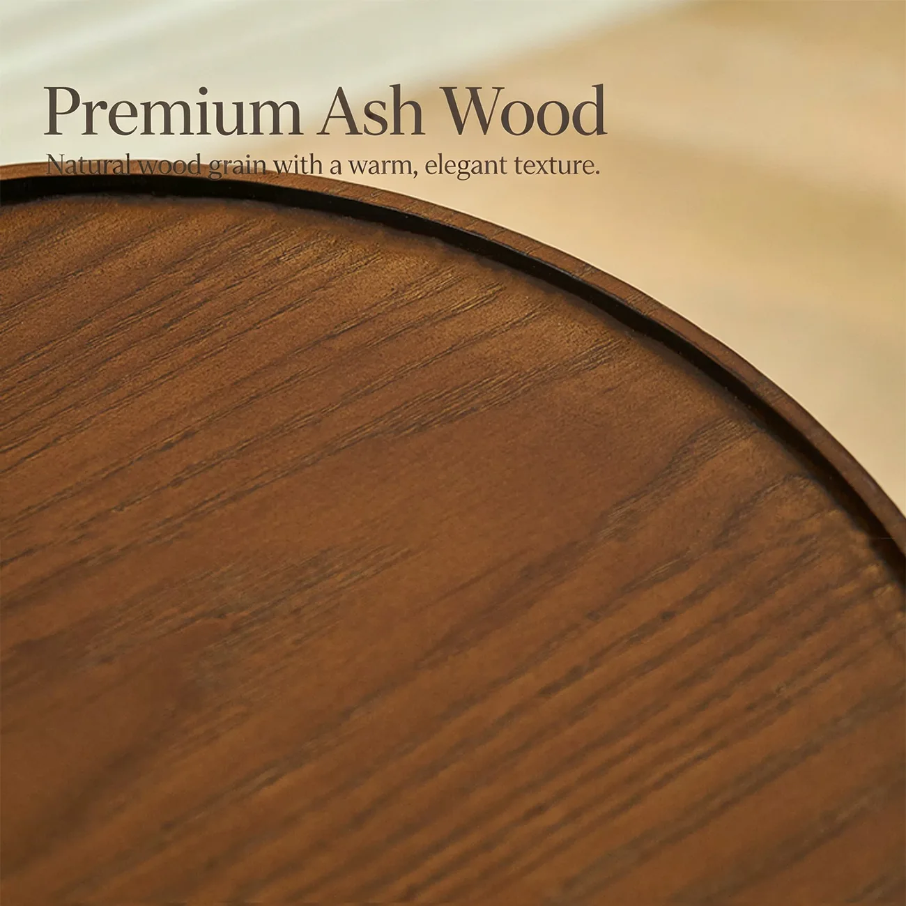Solid Wood Round Tray Top End Table with Tripod Base for Living Room Image - 4 | homeyfad