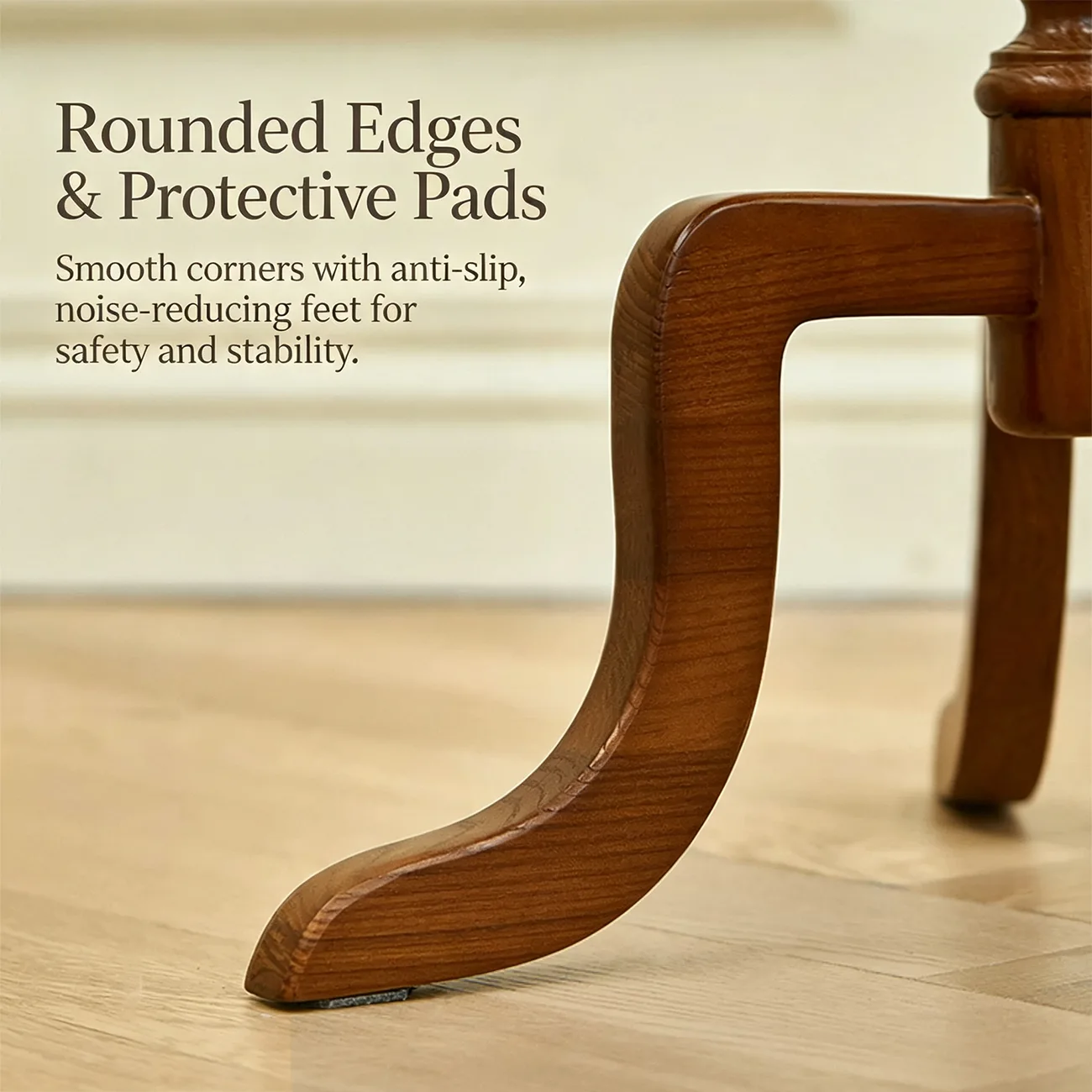 Solid Wood Round Tray Top End Table with Tripod Base for Living Room Image - 6 | homeyfad