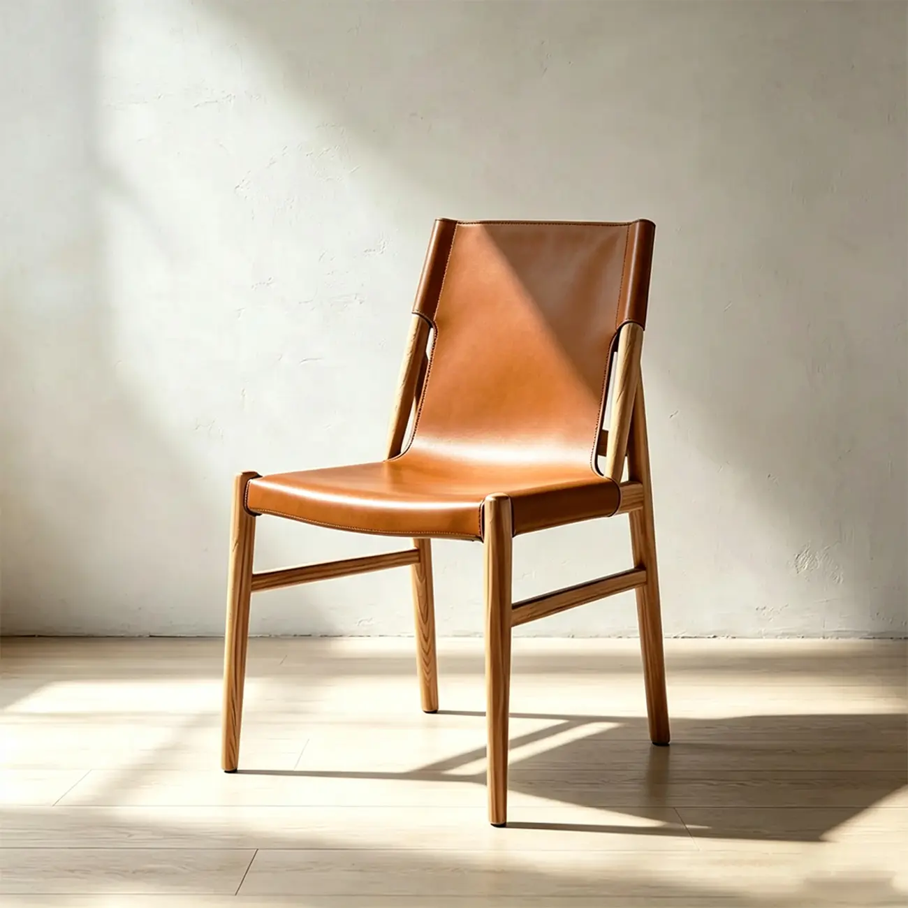 Mid-century Modern Faux Leather Dining Chairs Carbon Steel Frame Image - 17 | homeyfad
