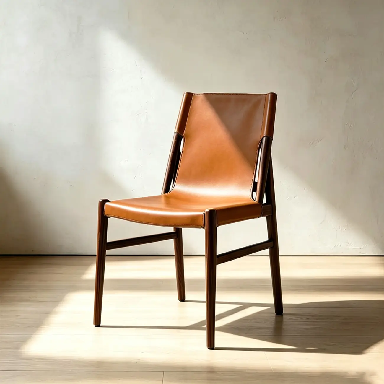 Mid-century Modern Faux Leather Dining Chairs Carbon Steel Frame Image - 18 | homeyfad