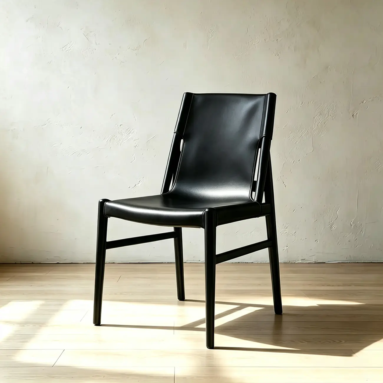 Mid-century Modern Faux Leather Dining Chairs Carbon Steel Frame Image - 16 | homeyfad