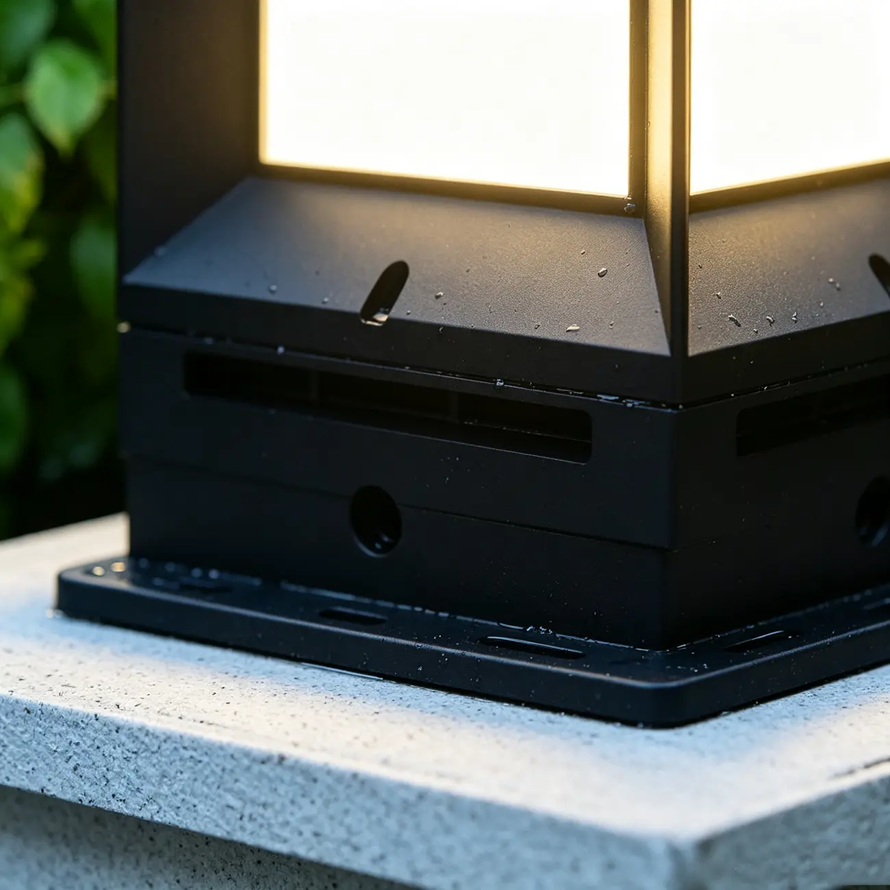 Modern Simple Black Solar Outdoor Post Lights Image - 5 | homeyfad
