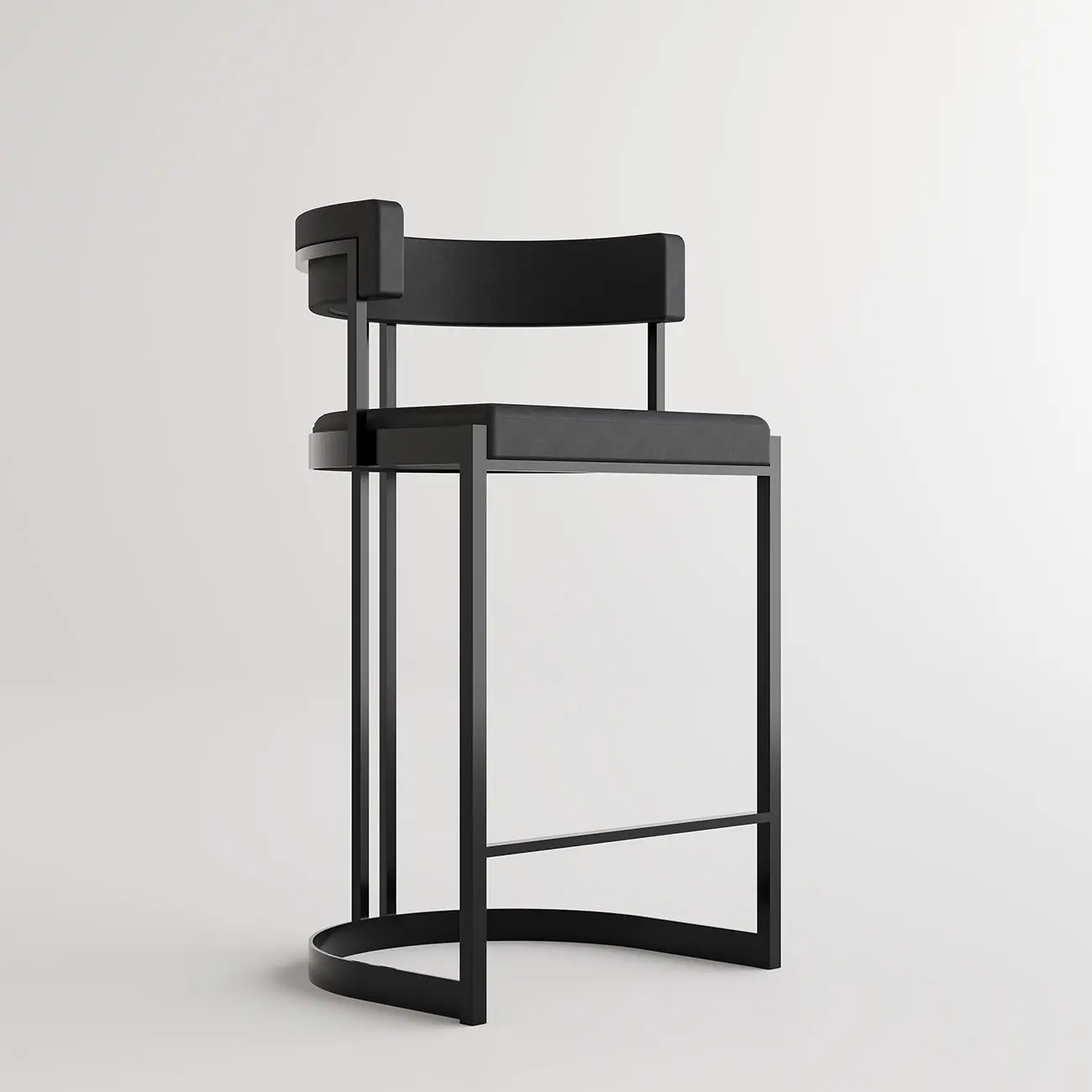 Lavish Metal Cushioned Gold Sled Bar Stool Image - 15 | homeyfad