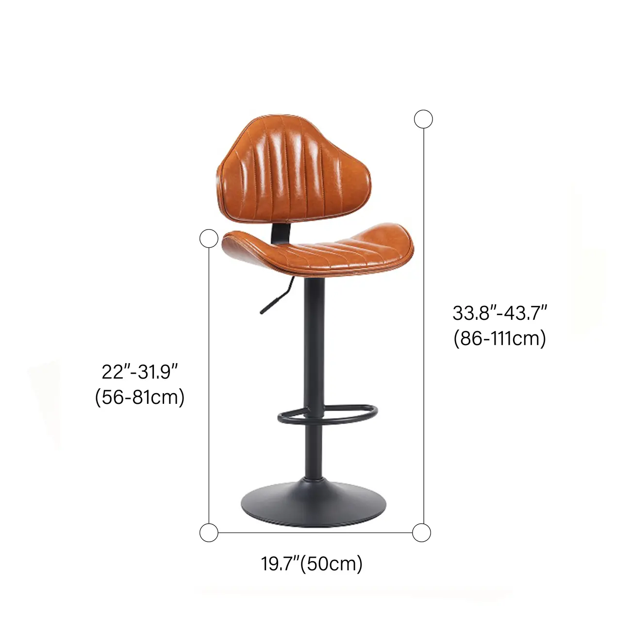 Modern Curved Bentwood Adjustable Swivel Bar Stools Set of 2 #size | homeyfad