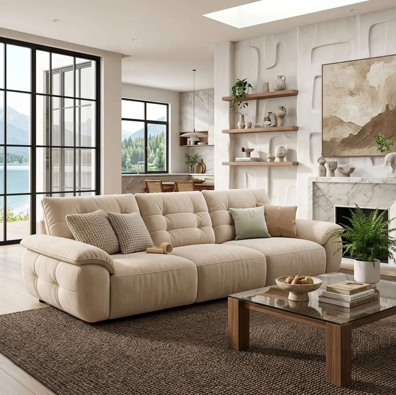 Contemporary Skin-friendly Chenille Tufted Back Power Sofa Bed Image - 17 | homeyfad