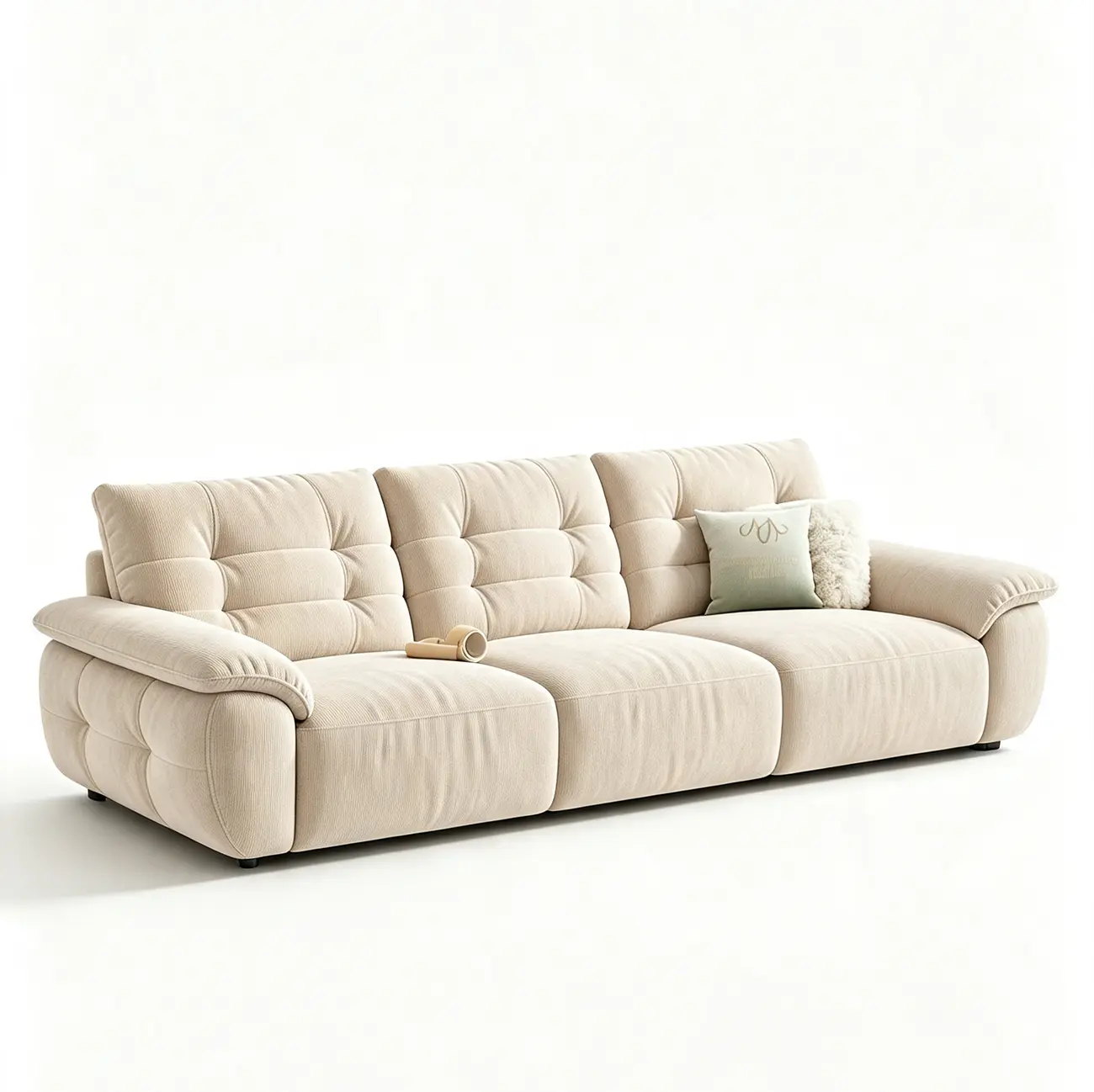Contemporary Skin-friendly Chenille Tufted Back Power Sofa Bed Image - 2 | homeyfad
