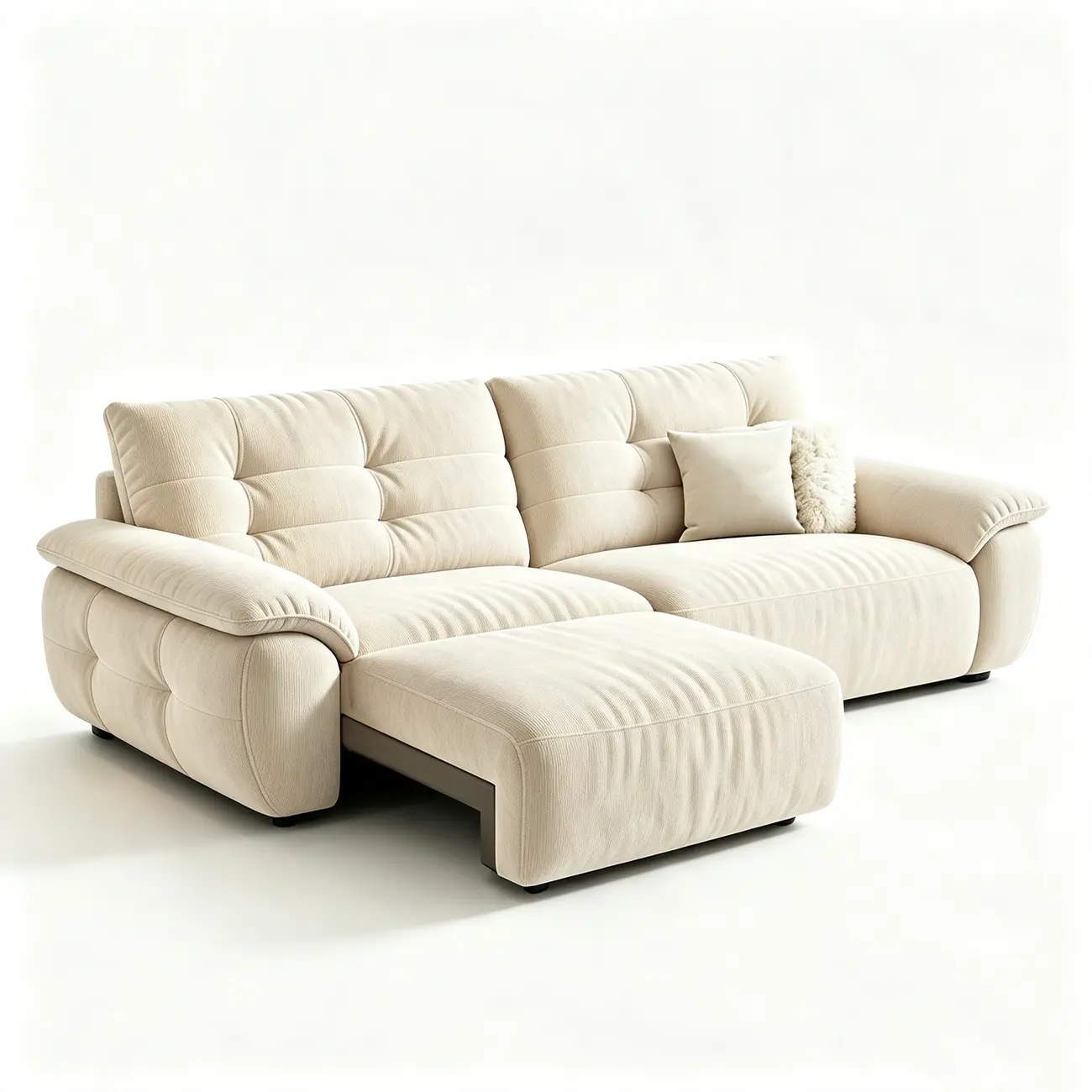 Contemporary Skin-friendly Chenille Tufted Back Power Sofa Bed Image - 21 | homeyfad
