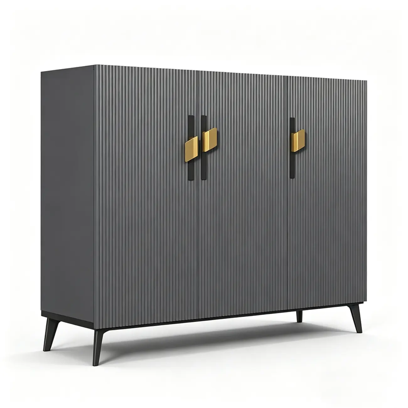 Luxury Grey Wooden Shoe Cabinet for Entryway Image - 13 | homeyfad