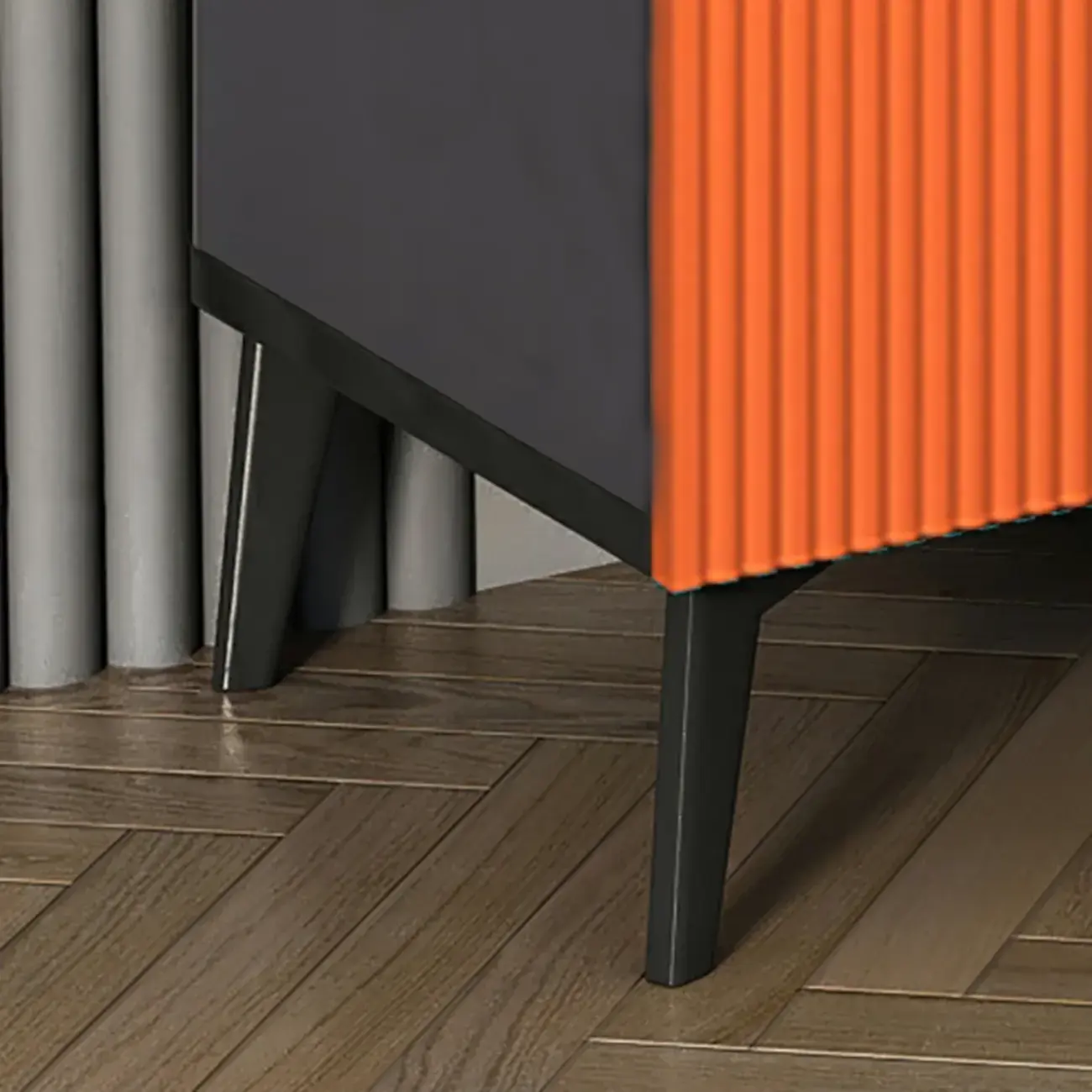 Luxury Grey Wooden Shoe Cabinet for Entryway Image - 8 | homeyfad
