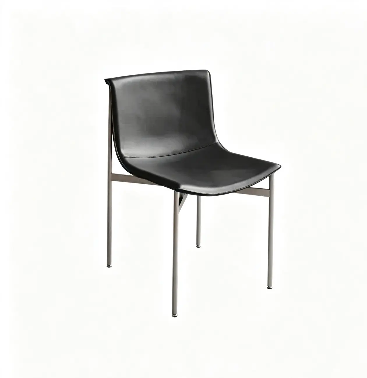Comfortable Saddle-style Faux Leather Armless Dining Chairs Set Of 2 Image - 14 | homeyfad