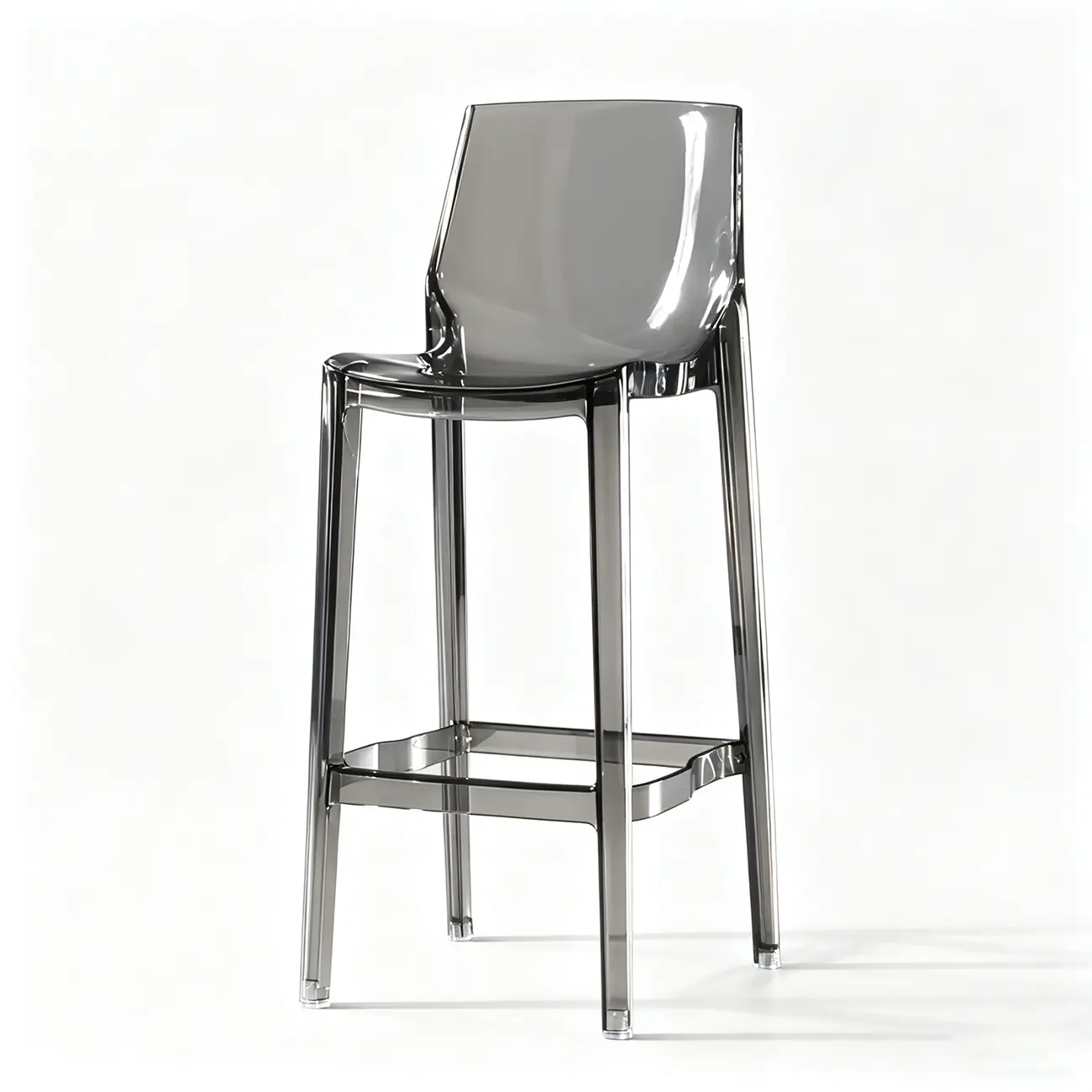 Modern Acrylic Transparent Chic Rectangle Durable Bar Stool Image - 10 | homeyfad