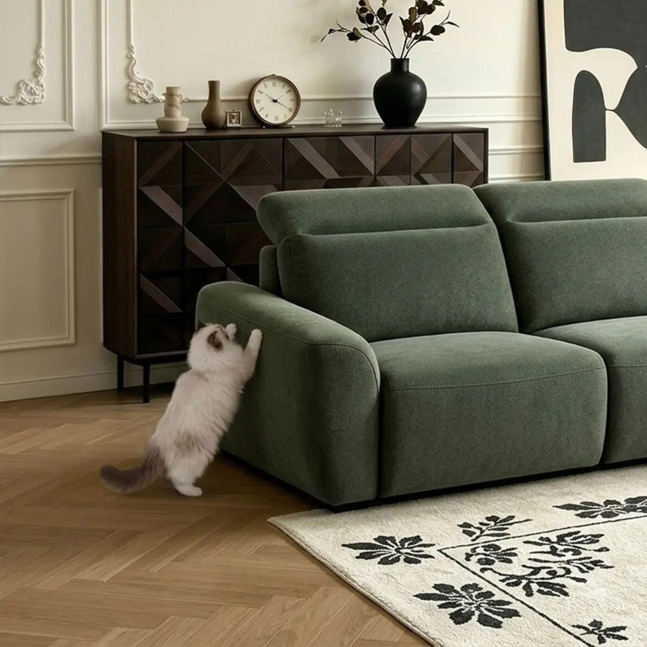 Modern Hovena Power Reclining Sofa with Adjustable Headrests Image - 11 | homeyfad