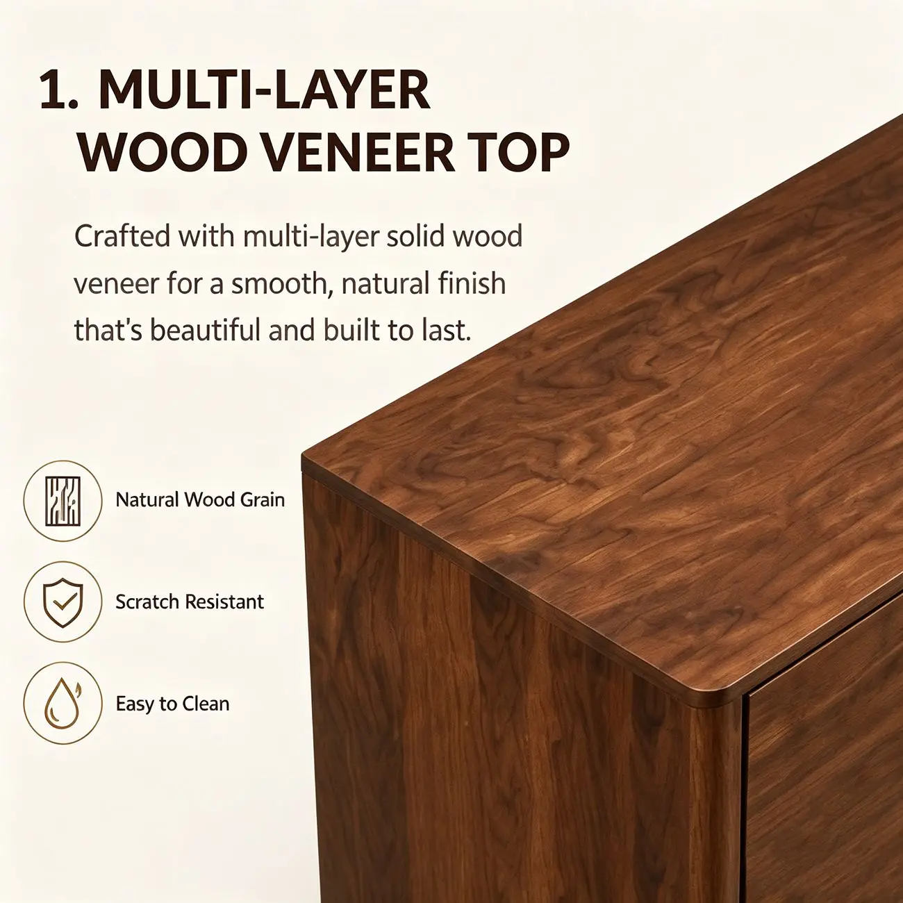 70.8"L Pre-assembled Wood Veneer Media Console With Storage Cabinets Image - 5 | homeyfad