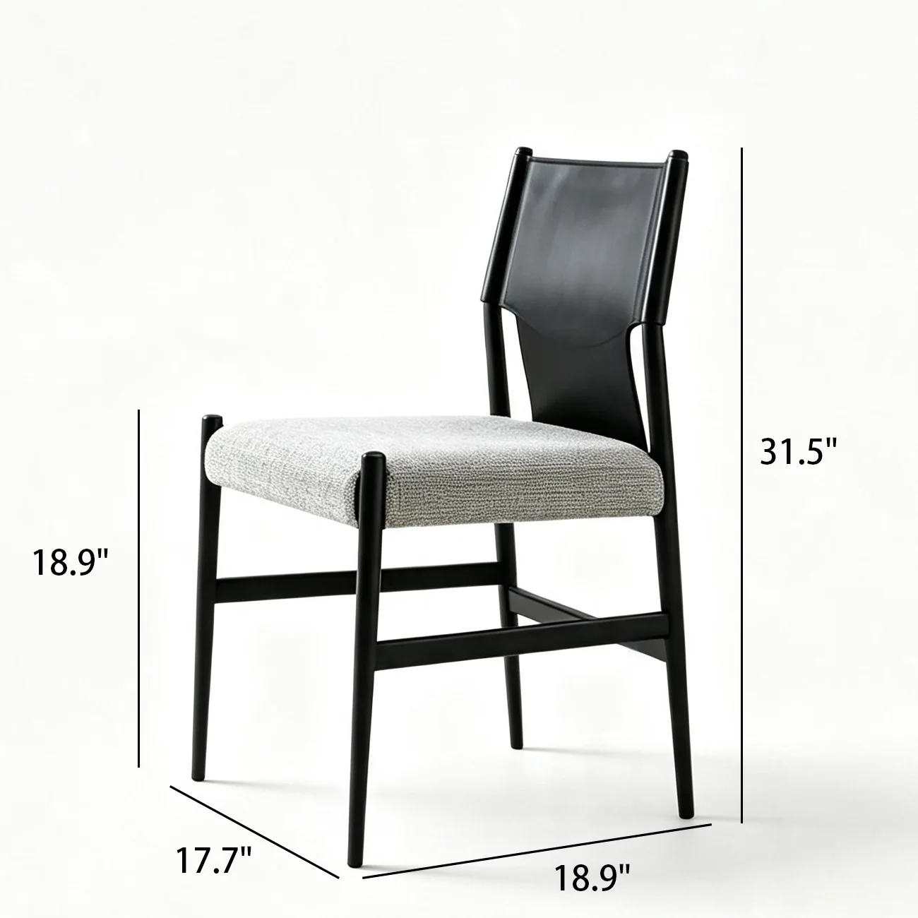 Modern Metal Frame Upholstered Dining Chairs Set of 2 #size | homeyfad