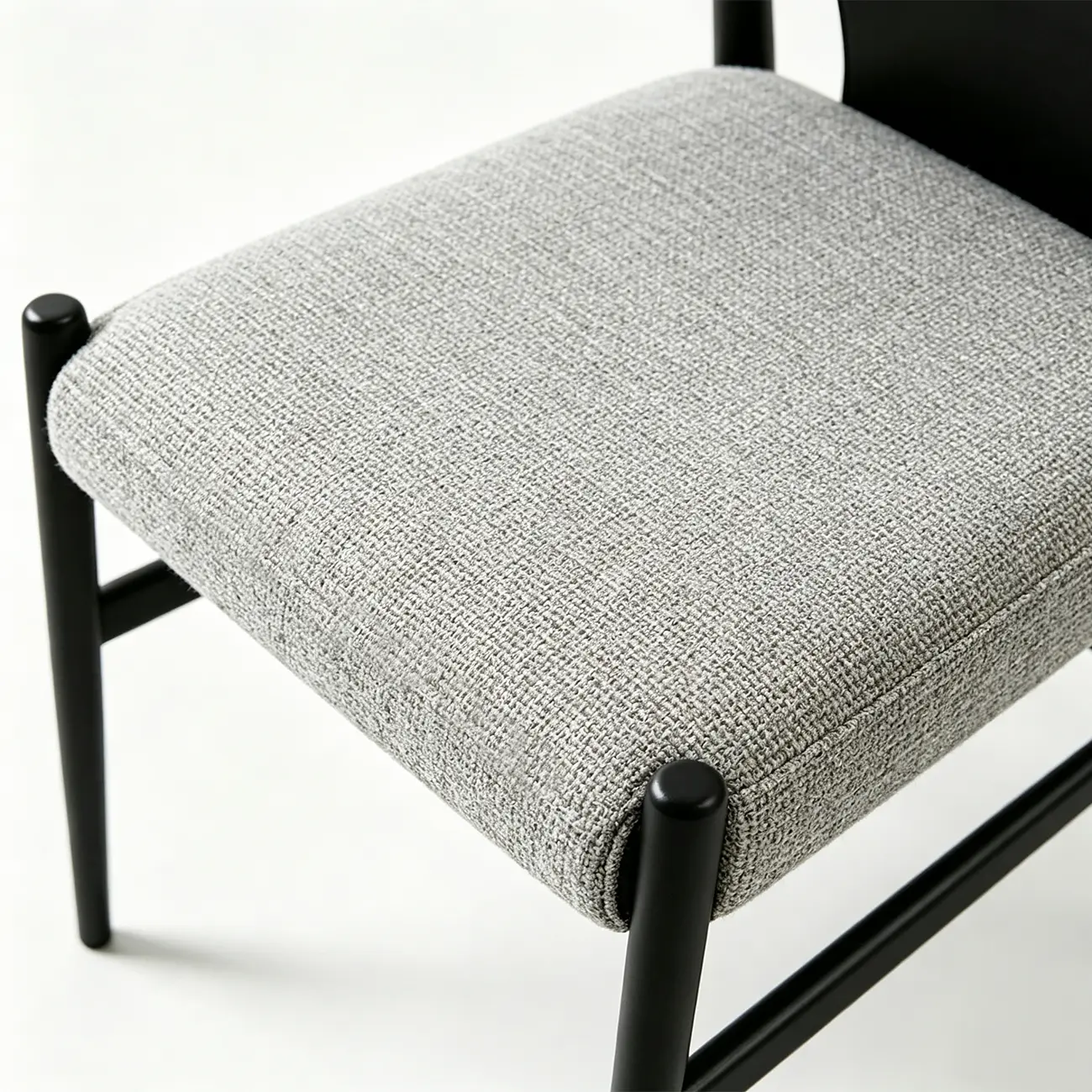 Modern Metal Frame Upholstered Dining Chairs Set of 2 Image - 7 | homeyfad
